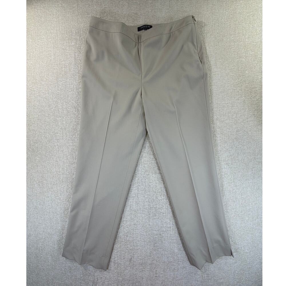 Lafayette 148 Women 8 Tan Bleecker Wool Blend Straight Leg Dress Pants Career